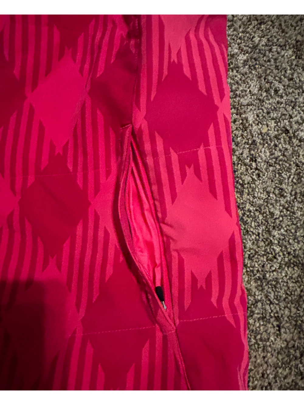 Nike Golf Womens Bright Pink Diamond-Print zip up Vest - Picture 5 of 6